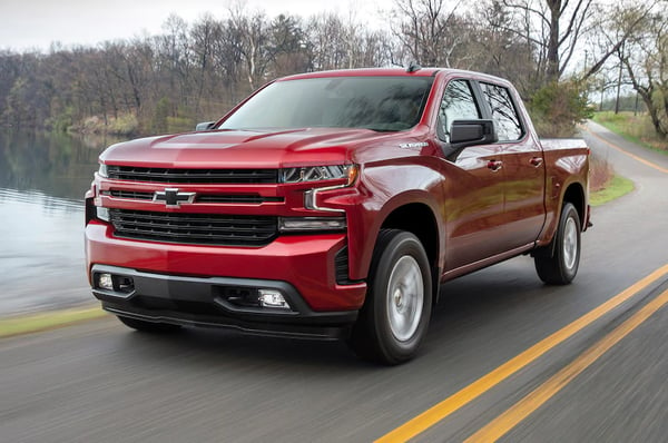 2019-Chevrolet-Silverado-RST-front-side-view-in-motion